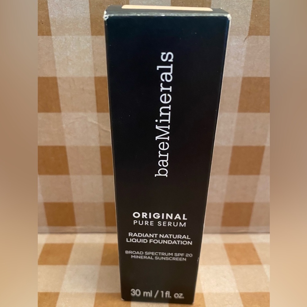 BareMinerals Original Pure Serum Radiant Liquid Foundation Fair Cool 1 Fl OZ NIB